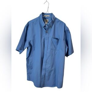 L.L. Bean Men's Casual Blue Button Down Shirt
